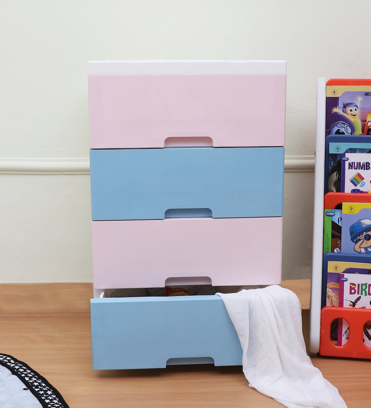 Soft Hued Chest Of Drawer Pink Blue