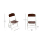 Foldable Chair for Kids Dark Coffee Set of 2