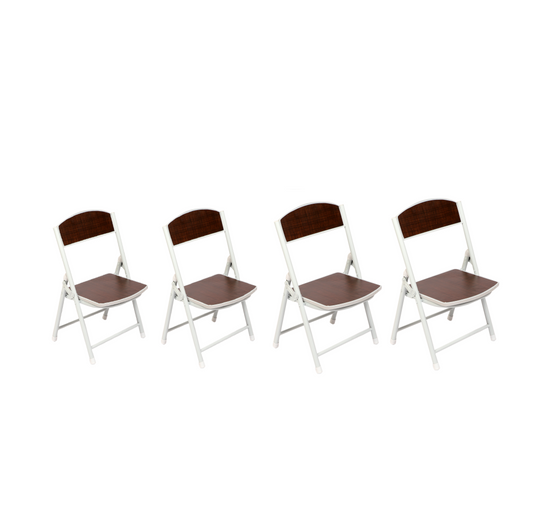 Foldable Chair for Kids Dark Coffee Set of 4