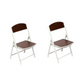 Foldable Chair for Kids Dark Coffee Set of 2