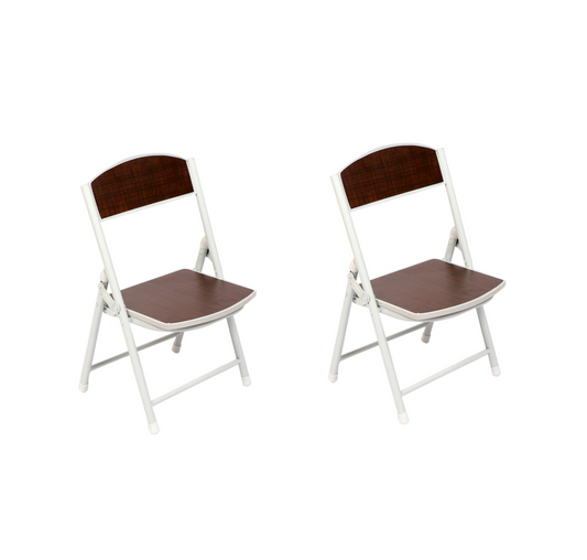 Foldable Chair for Kids Dark Coffee Set of 2