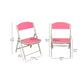 Foldable Chair for Kids Pink Set of 4