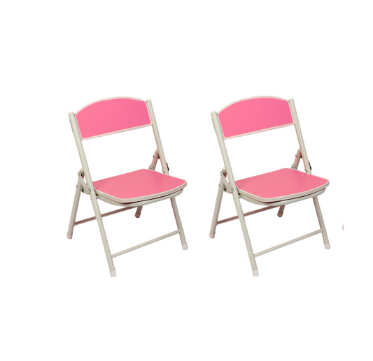 Foldable Chair for Kids Pink Set of 2