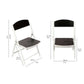 Foldable Chair for Kids Black Set of 2