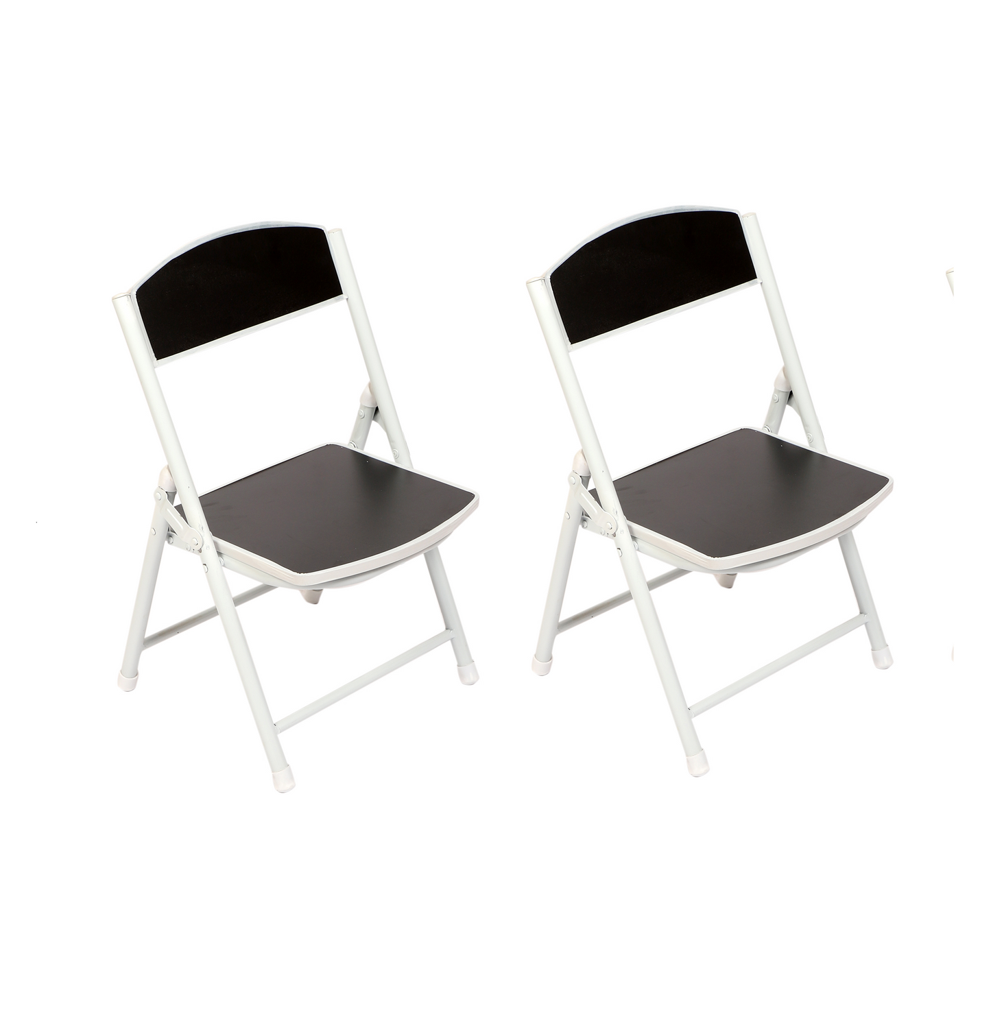 Foldable Chair for Kids Black Set of 2