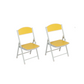 Foldable Chair for Kids Yellow Set of 2