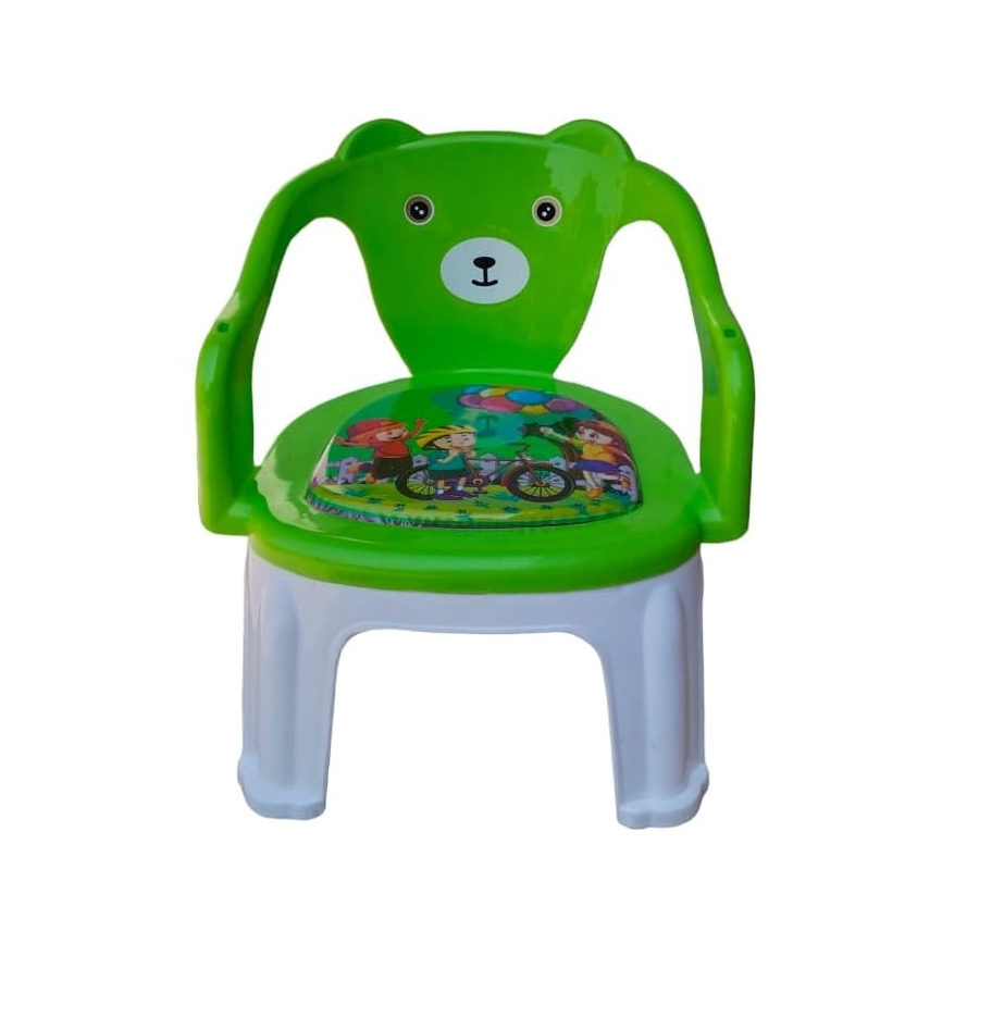 Kids Chair With Cushion Seat Green