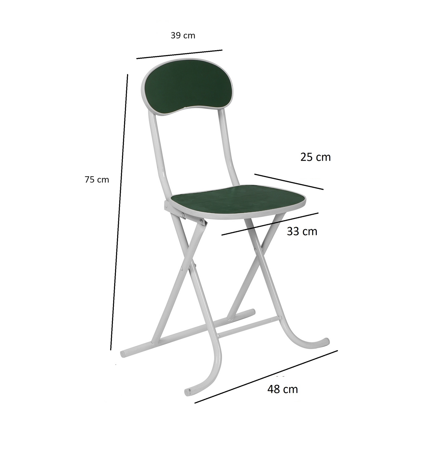 Foldable Round Table Chair Set Green(Large)