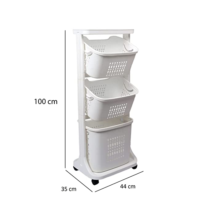 Storage Rolling Cart (White)