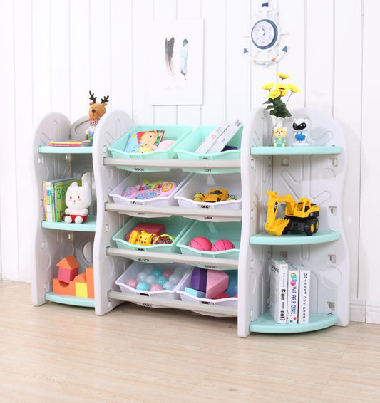 Toy Organizer Bins Shelf Green