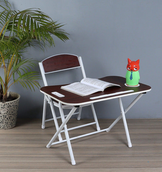 Foldable Table Chair Set Brown (3-6 yrs)